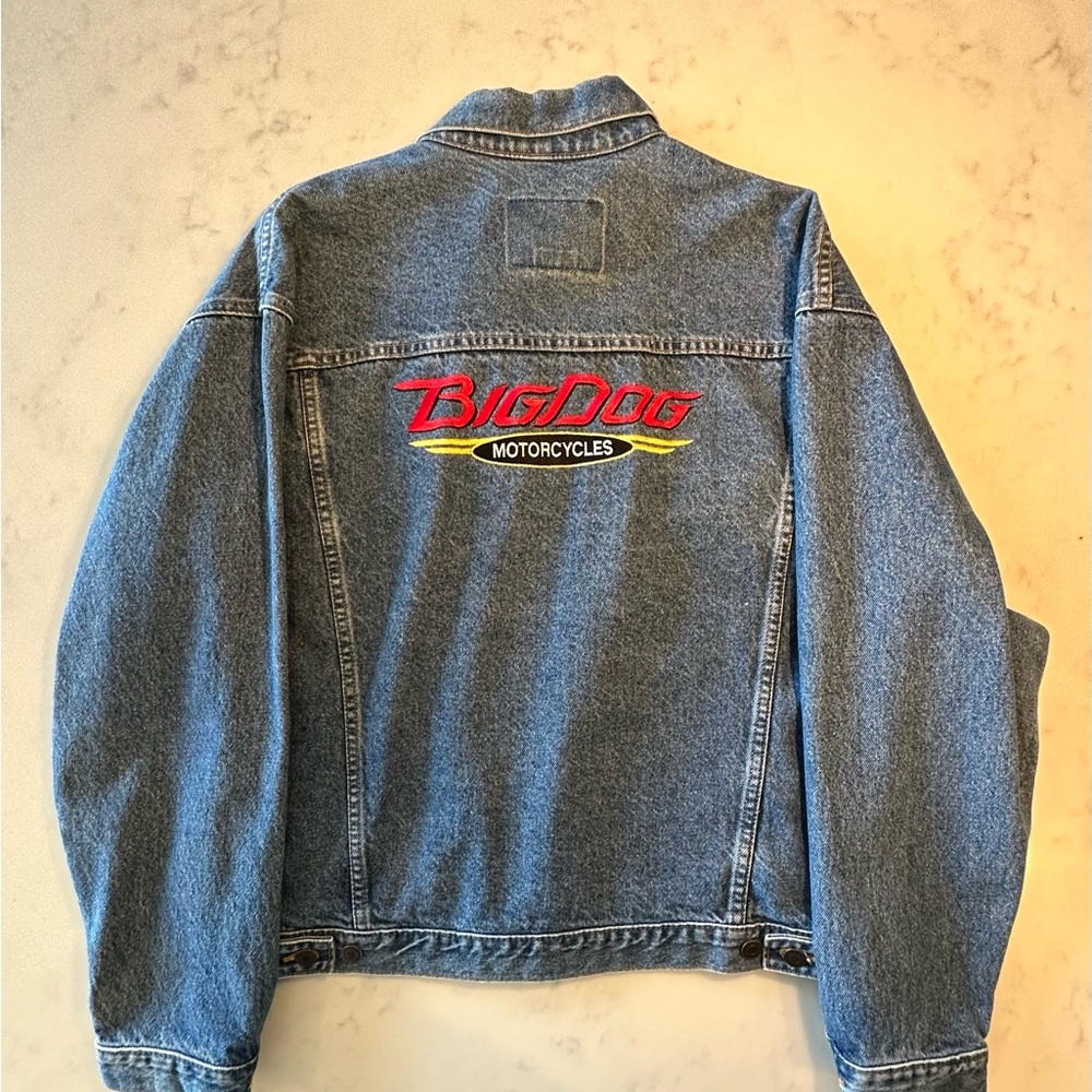 ‘Big Dog Motorcycles’ vintage denim jacket - size large